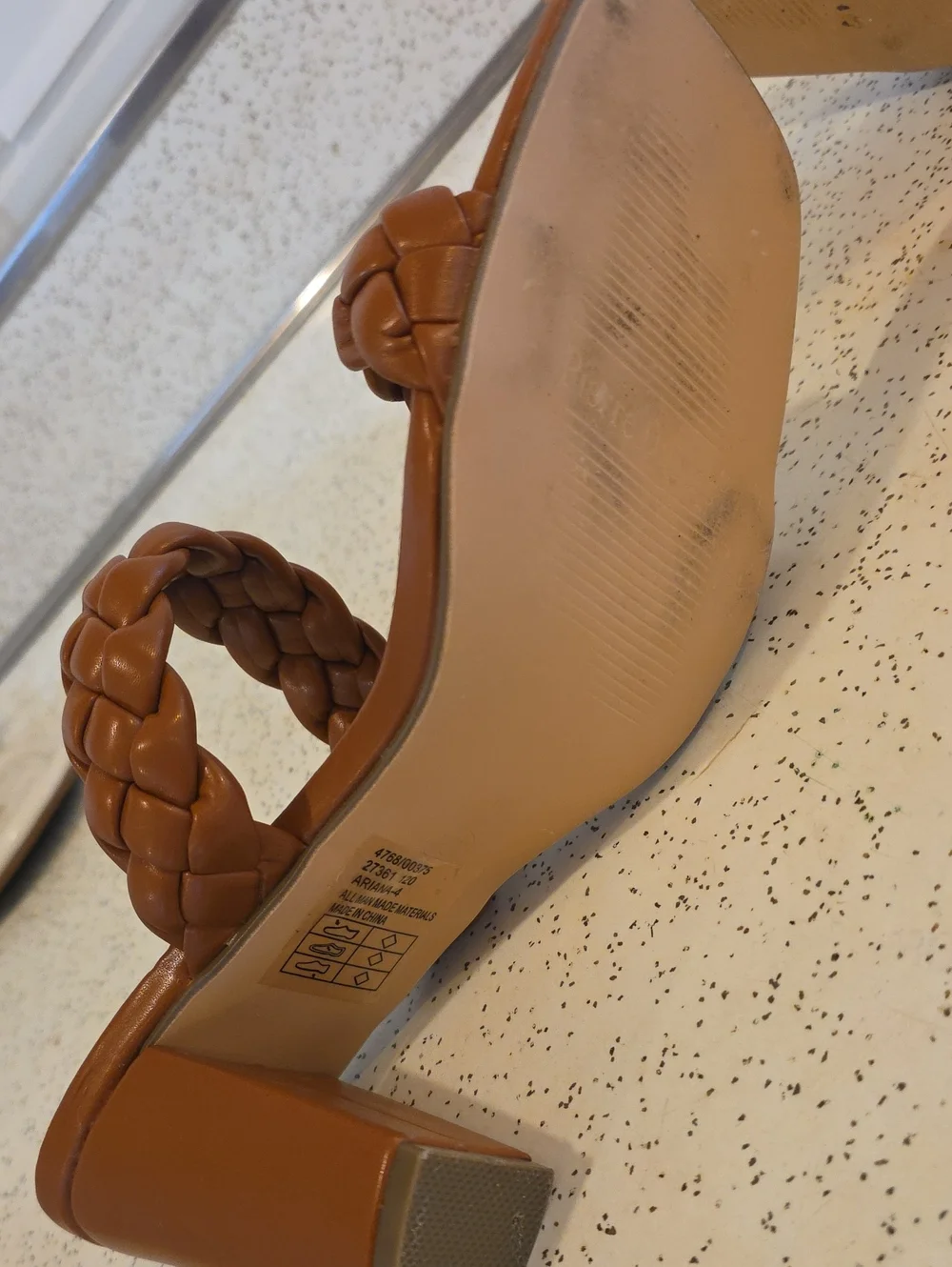 Pierre‎ Dumas Women's Ariana Braided Faux Leather 3.5